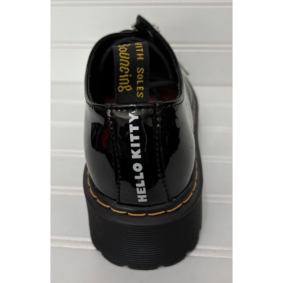 DR MARTEN X HELLO KITTY Black Patent 1461 Quad Platform Shoes Womens Size 9 - Picture 7 of 13